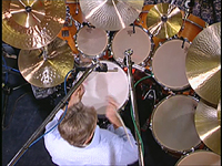 Brian Lutz - overhead Paiste Cymbal, Yamaha drumset view from "Practical Drumming with Brian Lutz" Instructional DVD Video
